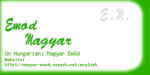 emod magyar business card